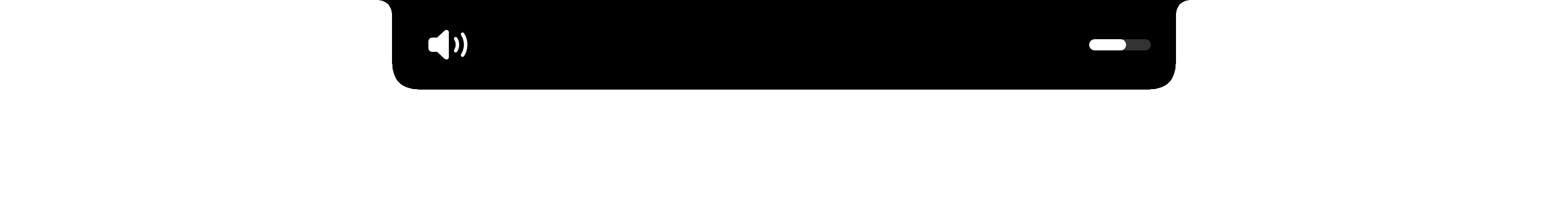 A volume level beside the notch