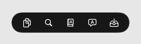 The bar Tilora shows over highlighted text: copy, search, look up, translate, keep